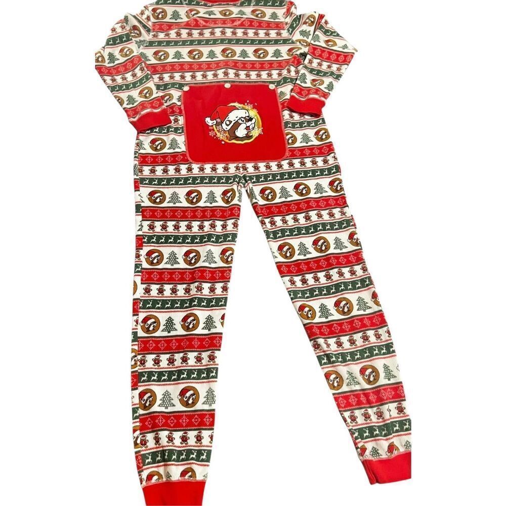 Buc-ee’s One Piece Adult Unisex S Christmas Thermal Pajamas New